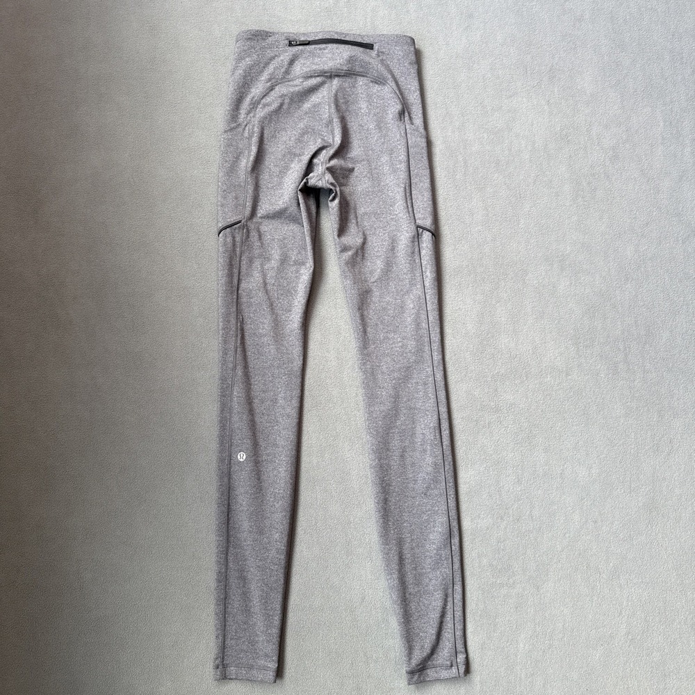 Lululemon In Movement Tight Everlux Tall 4 Gray Full Length Side Pockets - Picture 2 of 12